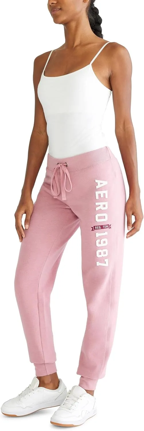 AEROPOSTALE Women's Aero Logo Cinch/Jogger Pant- Arches- 1987