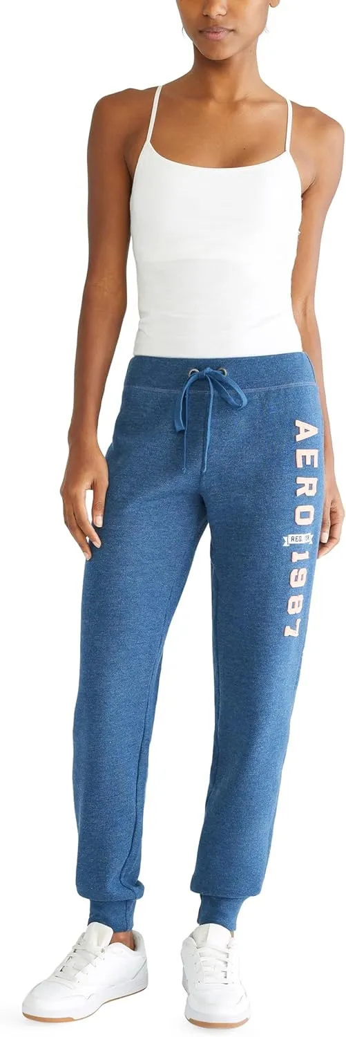 AEROPOSTALE Women's Aero Logo Cinch/Jogger Pant- Arches- 1987