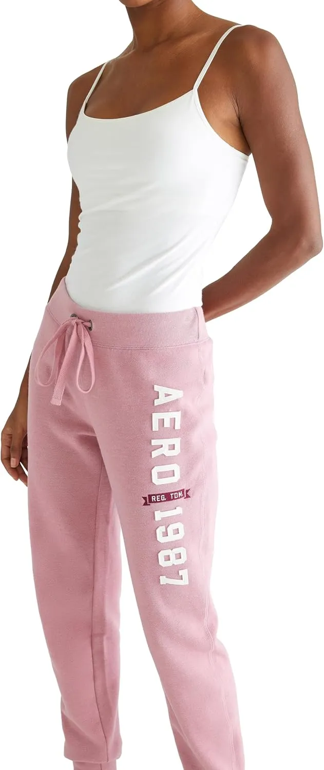 AEROPOSTALE Women's Aero Logo Cinch/Jogger Pant- Arches- 1987