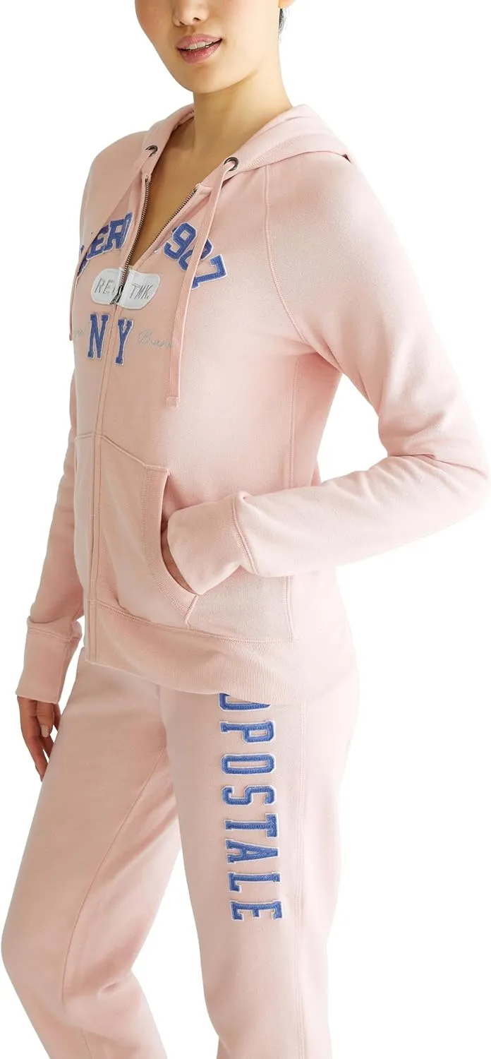 AEROPOSTALE Women's Aero Logo Full Zip Hoodie- Arches- Aero 1987 New York