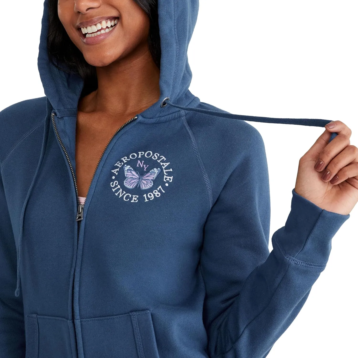 AEROPOSTALE Women's Butterfly Full Zip Hoodie