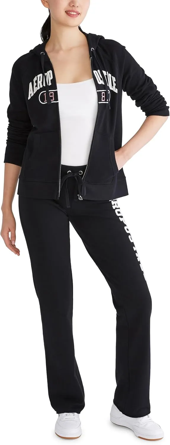 AEROPOSTALE Women's Logo Full Zip Hoodie-Arches-1987