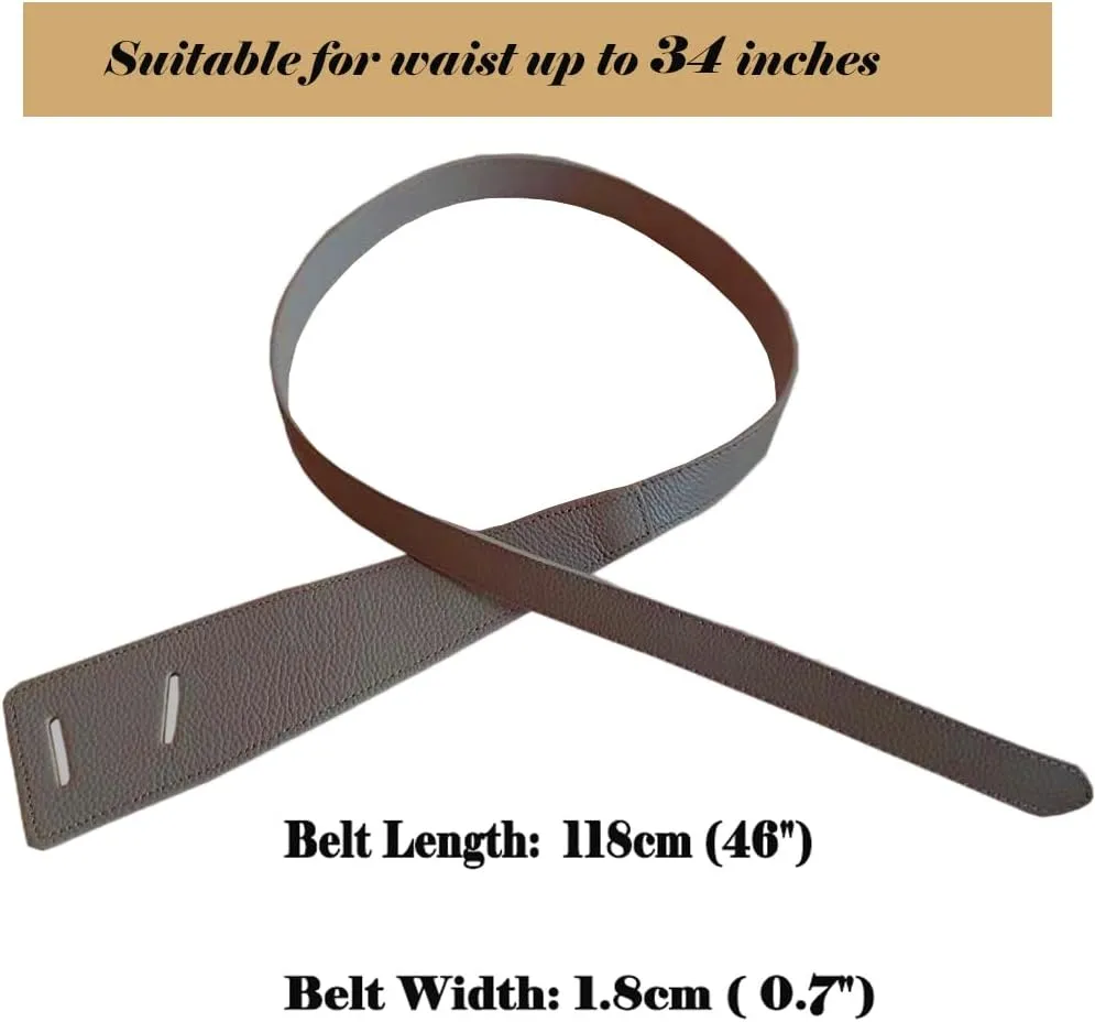 ALAIX Women's Leather Belt Dress Belt for Jeans Jumpsuit Coat Fashion Tie a Knot Genuine Leather Waist Belt