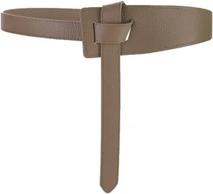ALAIX Women's Leather Belt Dress Belt for Jeans Jumpsuit Coat Fashion Tie a Knot Genuine Leather Waist Belt