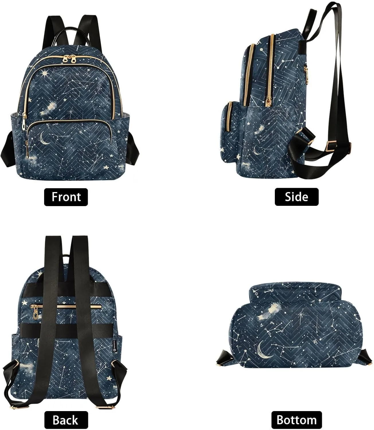 ALAZA Space Galaxy Constellation Cloud Mini Backpack Purse for Women Travel Bag Lightweight Shoulder Bag Fashion Daypack
