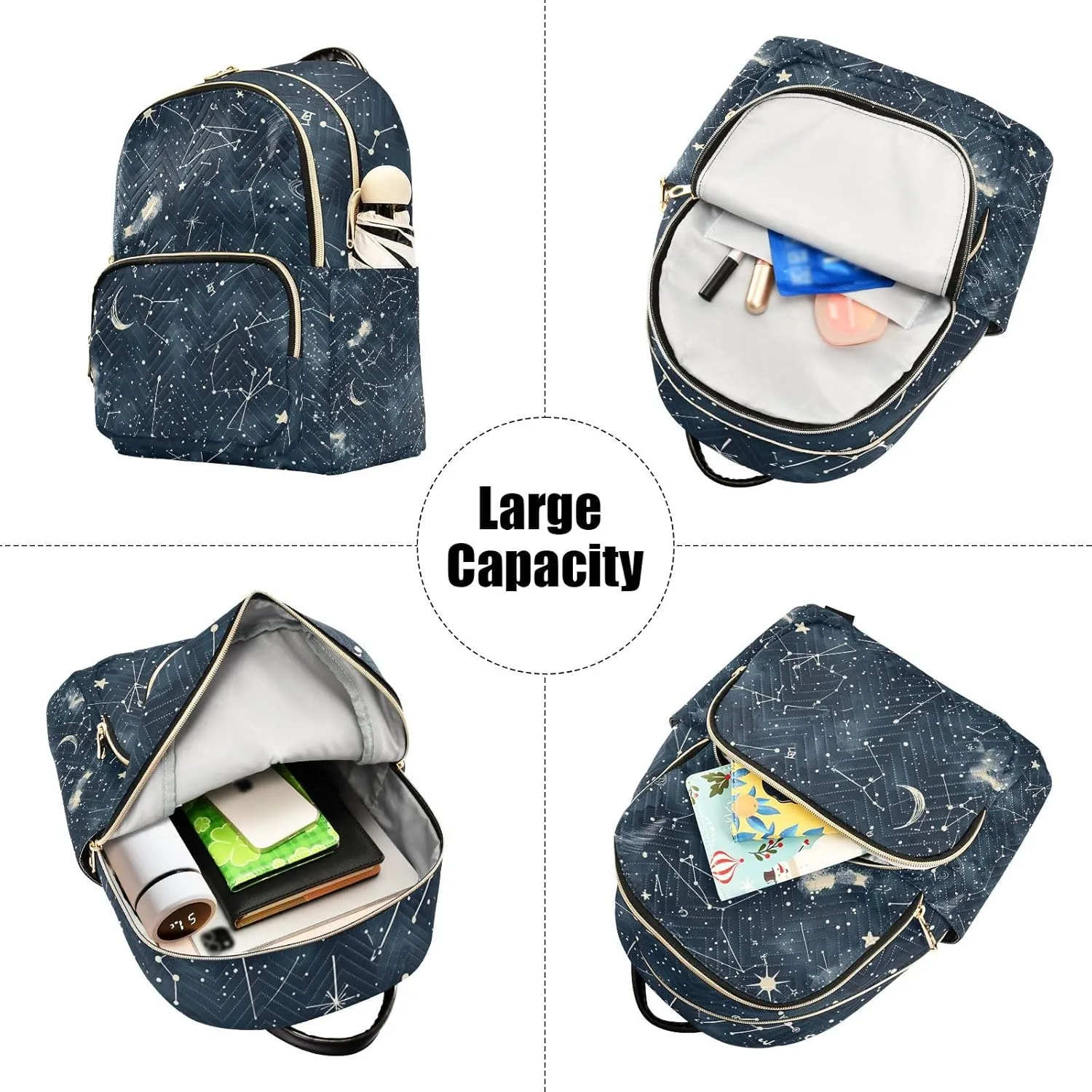ALAZA Space Galaxy Constellation Cloud Mini Backpack Purse for Women Travel Bag Lightweight Shoulder Bag Fashion Daypack