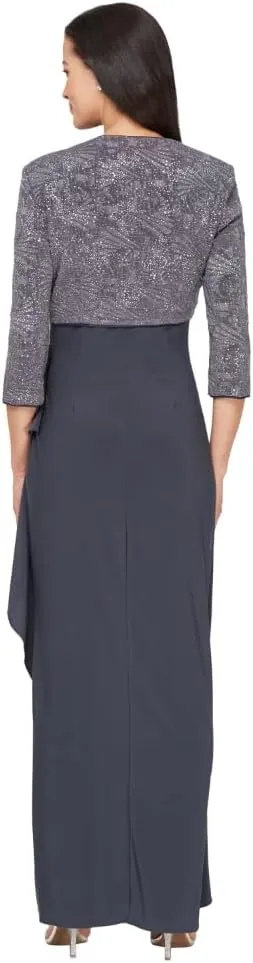 Alex Evenings Women's Empire Waist Bolero Jacket Dress (Petite and Regular Sizes)