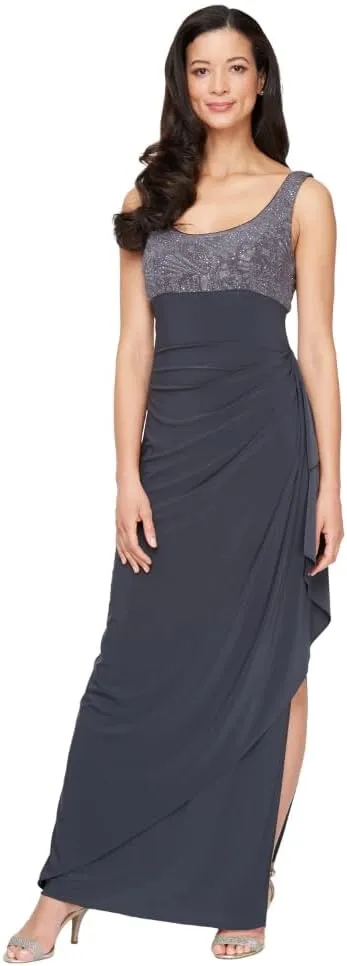 Alex Evenings Women's Empire Waist Bolero Jacket Dress (Petite and Regular Sizes)