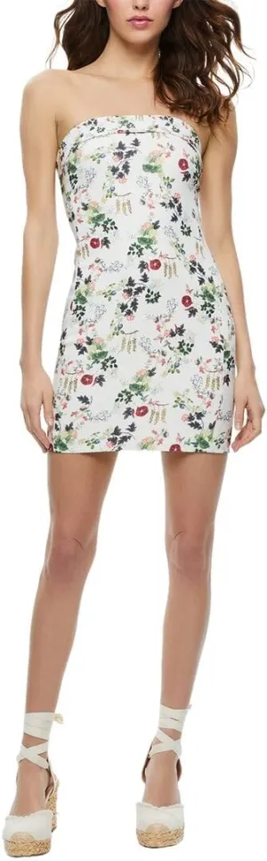 alice   olivia Kelly Square Bust Mini Dress