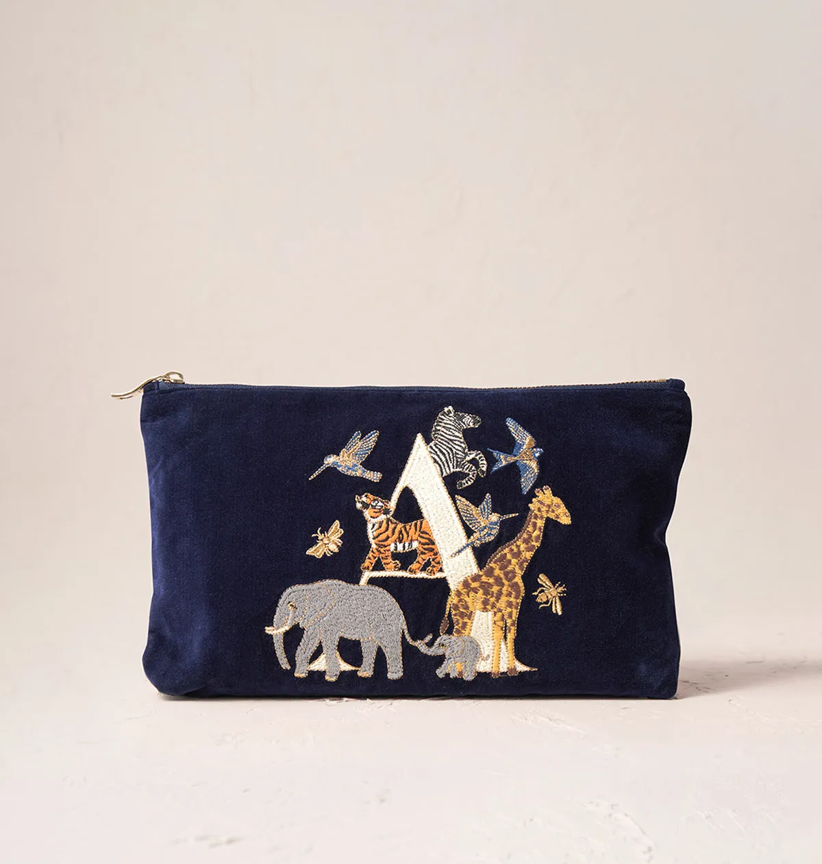 Alphabet Navy Everyday Pouch