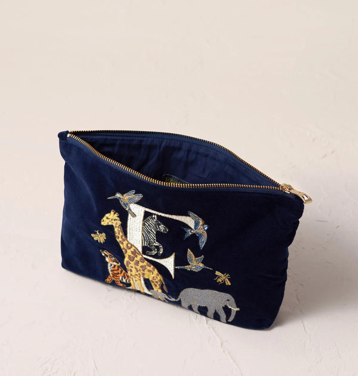 Alphabet Navy Everyday Pouch
