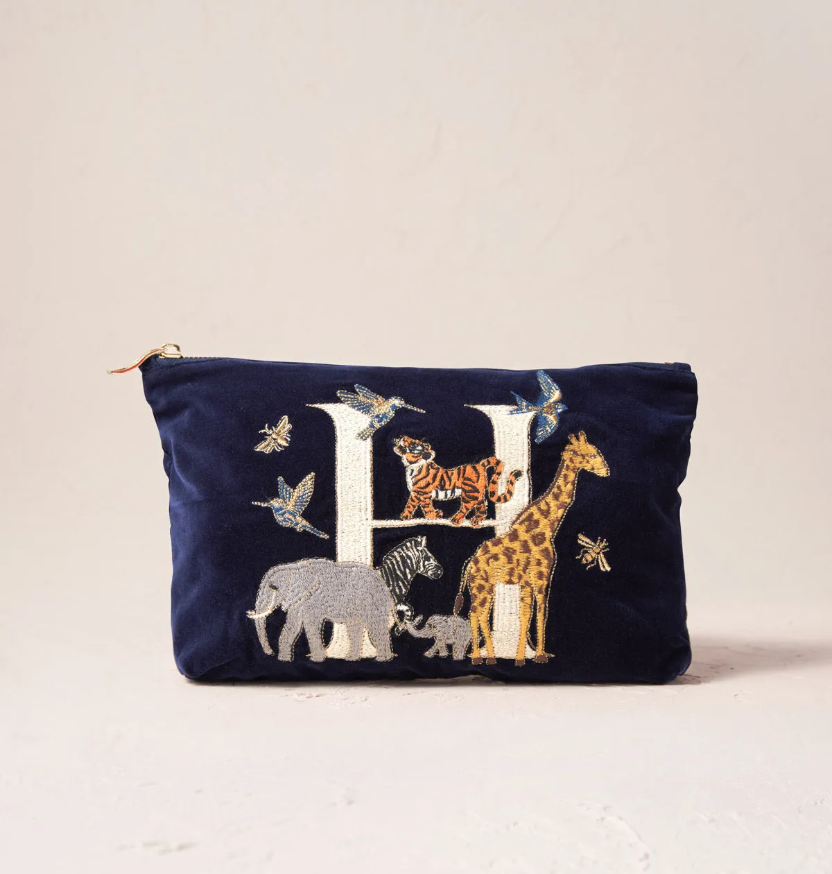 Alphabet Navy Everyday Pouch