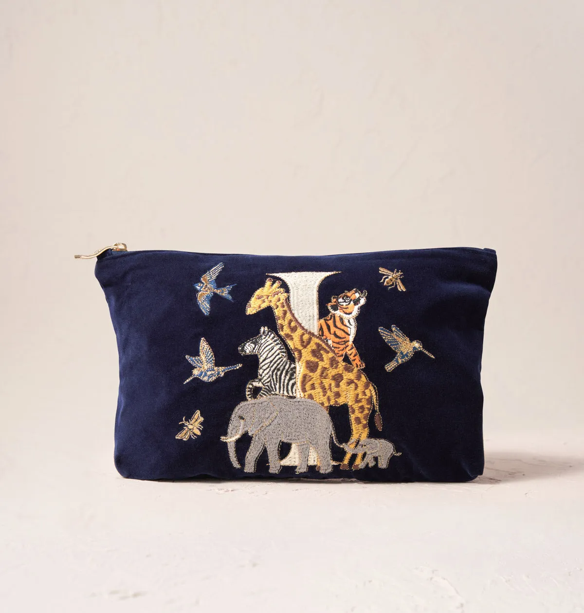 Alphabet Navy Everyday Pouch