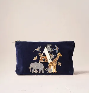 Alphabet Navy Everyday Pouch