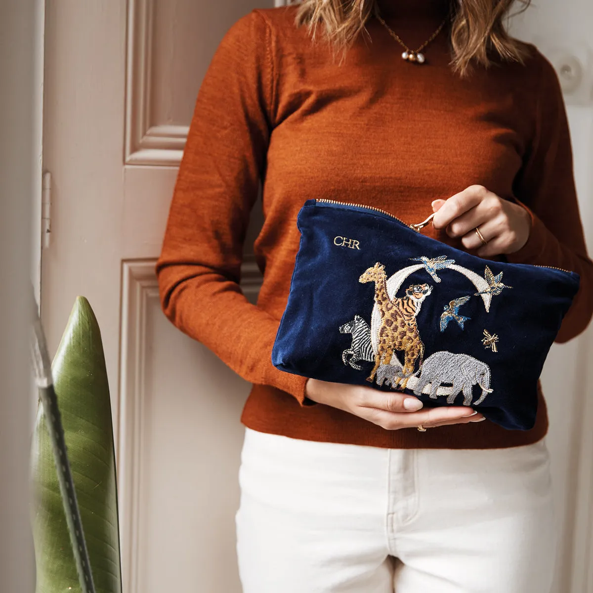 Alphabet Navy Everyday Pouch
