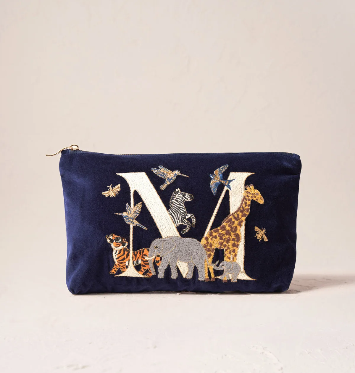 Alphabet Navy Everyday Pouch