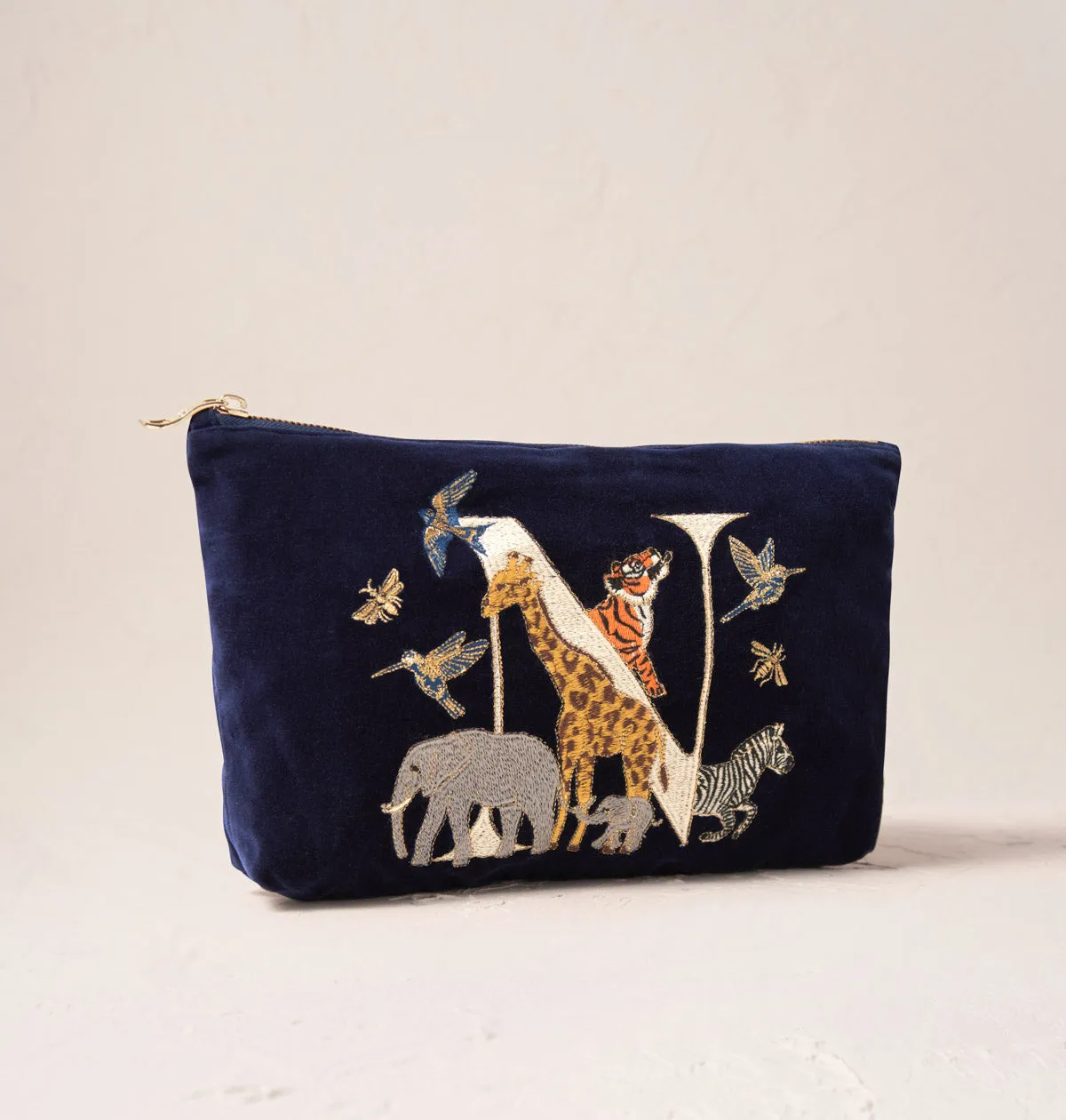 Alphabet Navy Everyday Pouch
