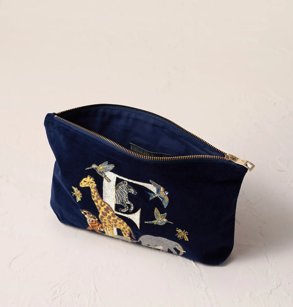 Alphabet Navy Everyday Pouch