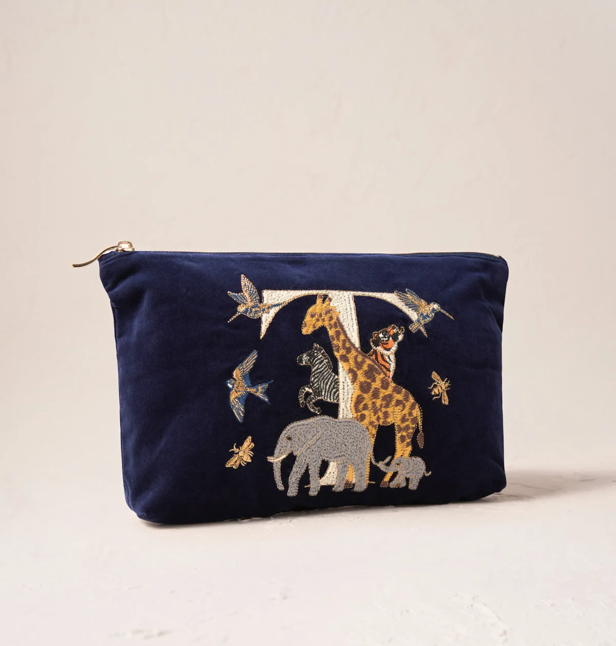 Alphabet Navy Everyday Pouch