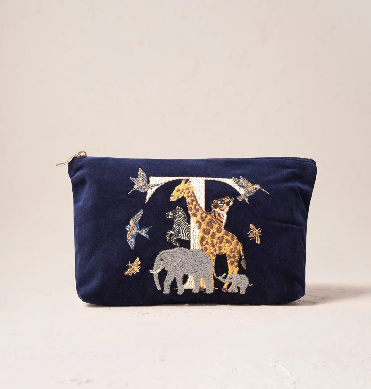 Alphabet Navy Everyday Pouch