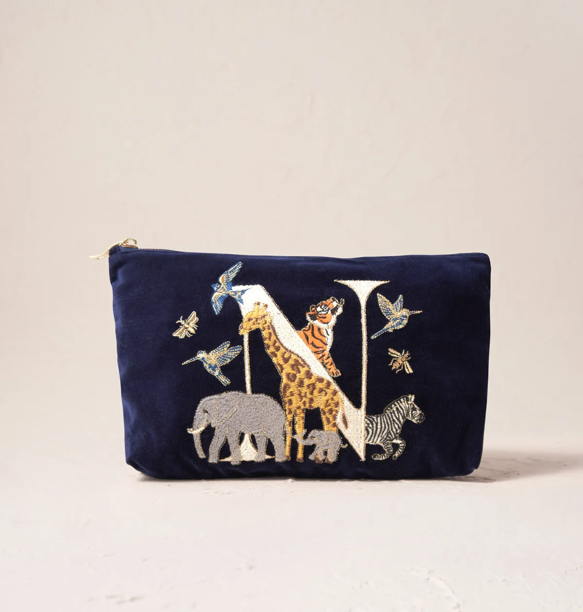 Alphabet Navy Everyday Pouch