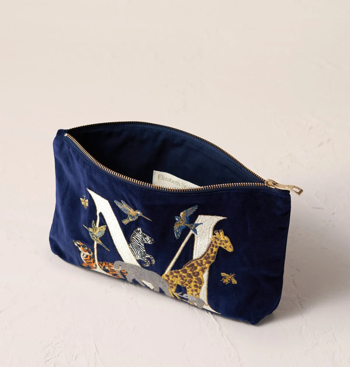 Alphabet Navy Everyday Pouch