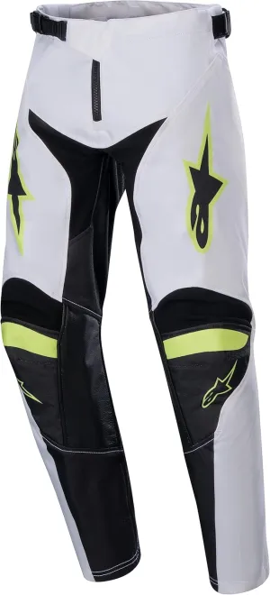 Alpinestars 3743724-2029-24: Youth Racer Lucent Pants Wht/Neon Rd/Ylw Fluo Sz 24