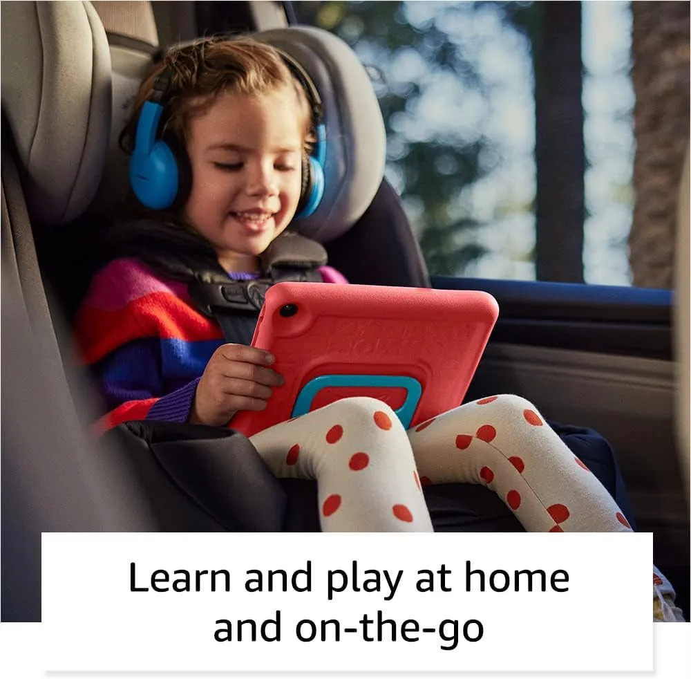 Amazon Fire 7 Kids tablet (newest model) ages 3-7. Top-selling 7" kids tablet on Amazon. Includes ad-free and exclusive content, easy parental controls, 10-hr battery, 16 GB, Red