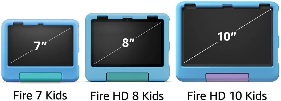 Amazon Fire 7 Kids tablet (newest model) ages 3-7. Top-selling 7" kids tablet on Amazon. Includes ad-free and exclusive content, easy parental controls, 10-hr battery, 16 GB, Red