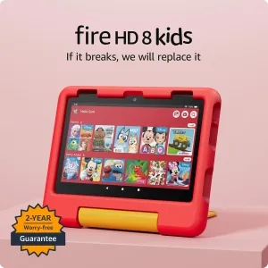 Amazon Fire HD 8 Kids tablet, ages 3-7. With bright 8" HD screen. Includes ad-free and exclusive content, parental controls and 13-hr battery, 32 GB, Disney Pixar Cars, (2024 release)