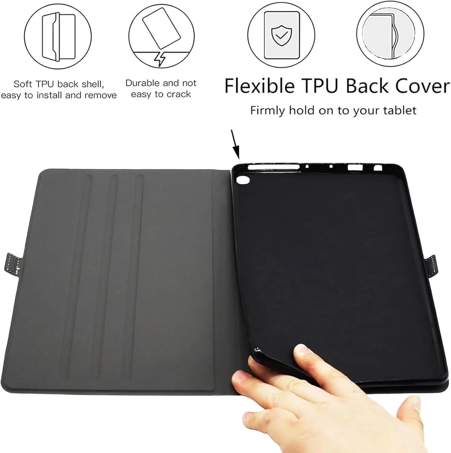 Amazon Kindle Fire HD 10 and Fire HD 10 Plus 10.1" Tablet Case (13th/11th Generation 2023/2021 Release), Slim Fit Leather Stand Smart Cover with Auto Sleep/Wake, Blue Marble