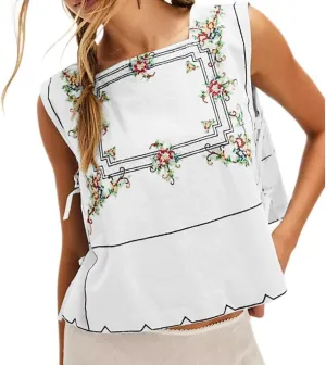 Amiblvowa Tie Front Tank Top Y2k Women Teen Girl Sleeveless Crop Vest Low V Neck Bow Sexy Going Out Summer Cropped Top