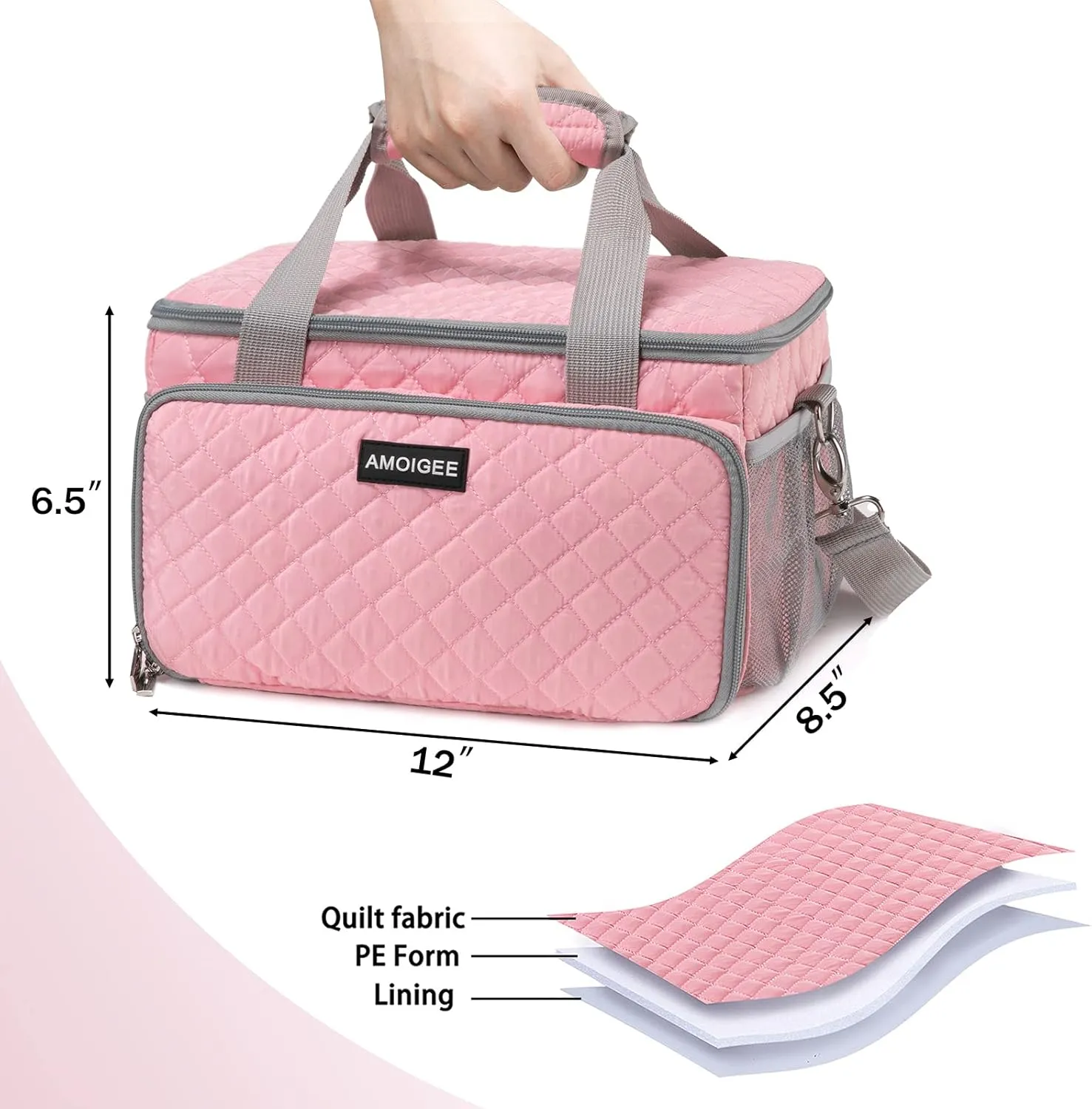 AMOIGEE Carrying Case for Cricut Joy Case, Carry Bag for Mug Press, Easy Press Mini, Storage Organizer for Cricut Joy Accessories and Tools.