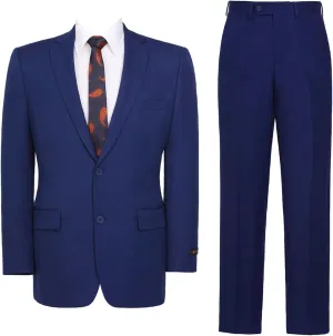 AMY ZHU Men's 2 Piece Suit Regular Fit Blazer Big and Tall Business Suit Jacket Suit Pants for Wedding