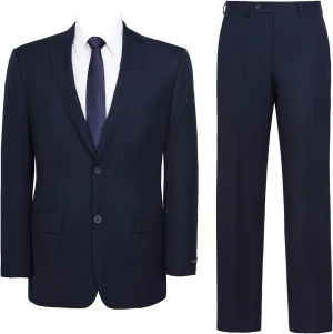 AMY ZHU Men's 2 Piece Suit Regular Fit Blazer Big and Tall Business Suit Jacket Suit Pants for Wedding