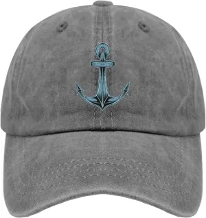 Anchor Ship with Skull Rose Flowe hat Mens Vintage Cotton Washed Baseball Caps Adjustable Dad Hat