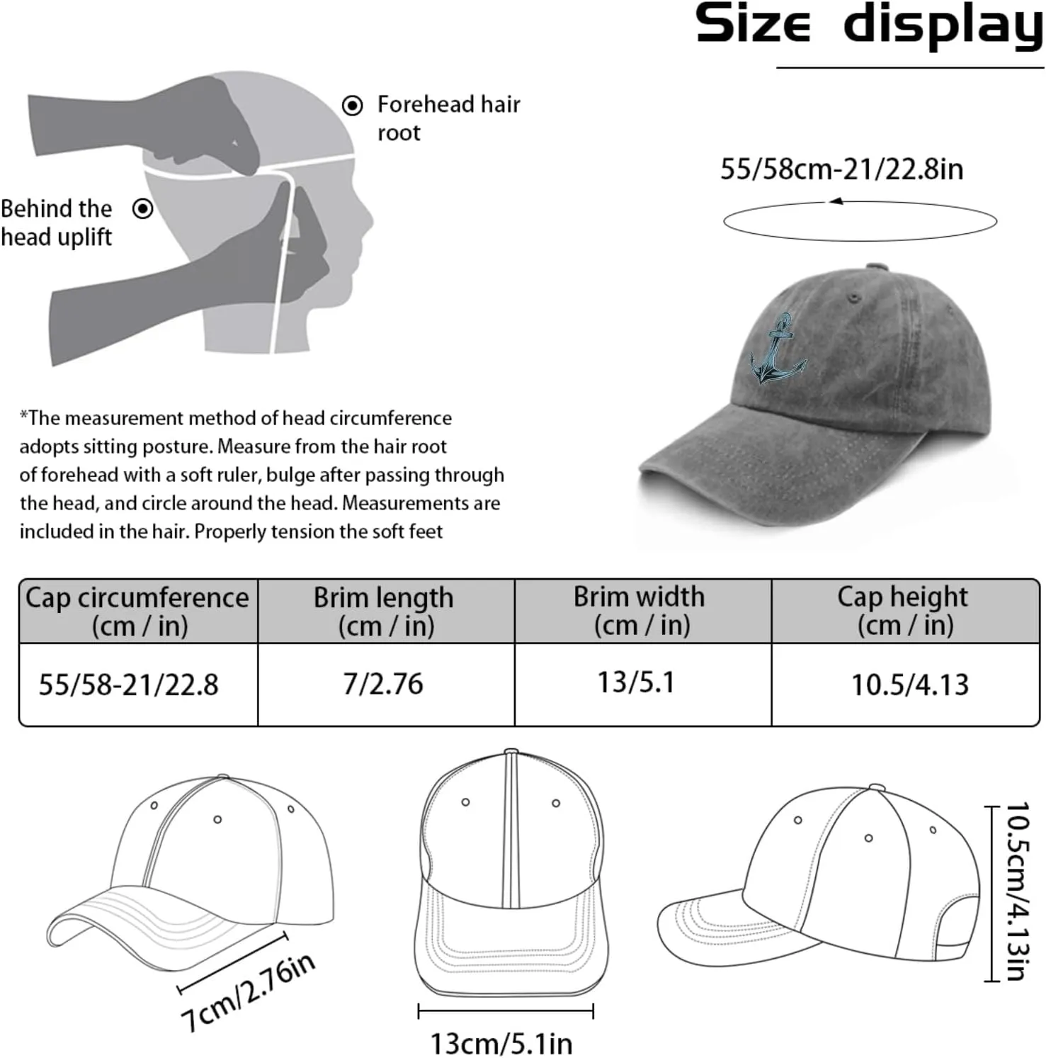 Anchor Ship with Skull Rose Flowe hat Mens Vintage Cotton Washed Baseball Caps Adjustable Dad Hat