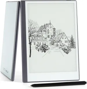Android E-Ink ePaper Tablet, Paperwhite eBook Reader Digital Notebook for Note Taking, Drawing Paper White Graphics Notepad with Stylus and Case, Cloud Sync and Screen Casting - Model Mini 9.7" Silver