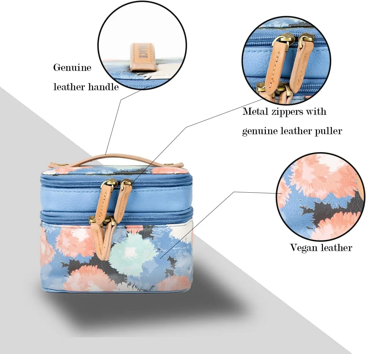 Angelina's Palace Jewelry Organizer Boxes for Women Girls,Eiger Small Travel Jewelry Case Storage Bag with Detachable Necklace Earring Bracelet Ring Pouches（Bohemian Bliss）