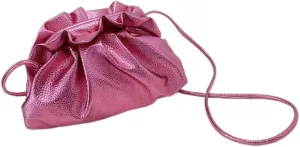 ANKOMINA Women Cloud-Shaped Dumpling Bag Fashion Ruched Crossbody Bag Cell Phone Clutch Purse Clip Shoulder Handbag