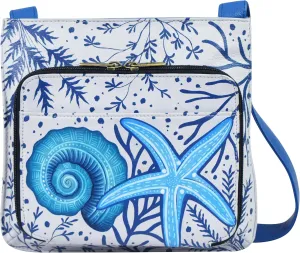 Anna by Anuschka Women's Genuine Leather Large Cross-Body Handbag | Zip-Top Multi-Compartment Organizer