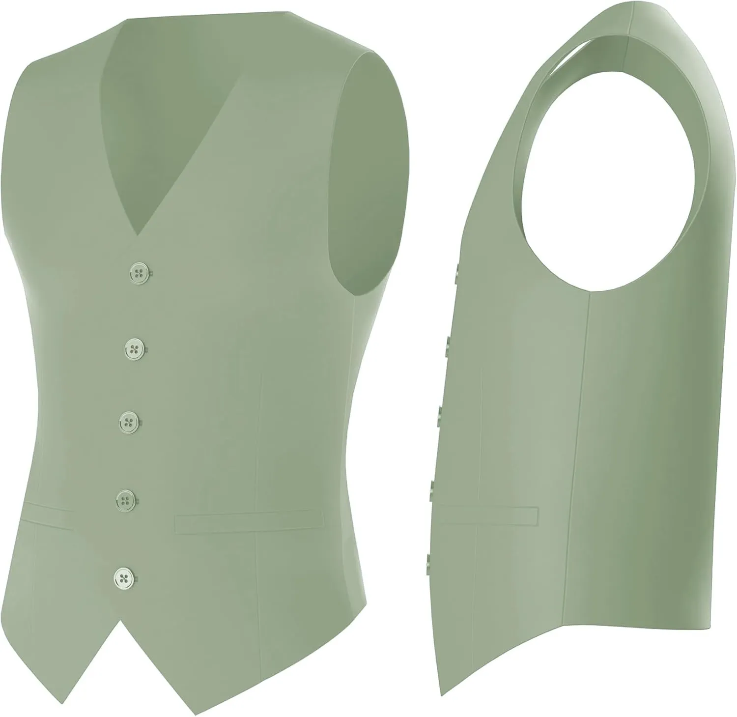Antonio Uomo Men’s Suit Set – Slim Fit 3 Piece Blazer 2 Button Jacket Vest Pants Business Wedding Party Solid Dress Suits