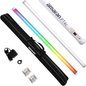 Aputure Amaran PT4c,Pixel Tube Light,16 RGBWW Pixels Tube LED,32W Power (120cm/47.2Inch) Amaran T4C