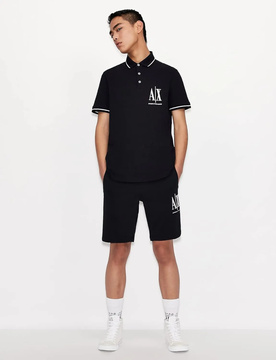 Armani Exchange Men's Icon Project Embroidered Logo Shorts
