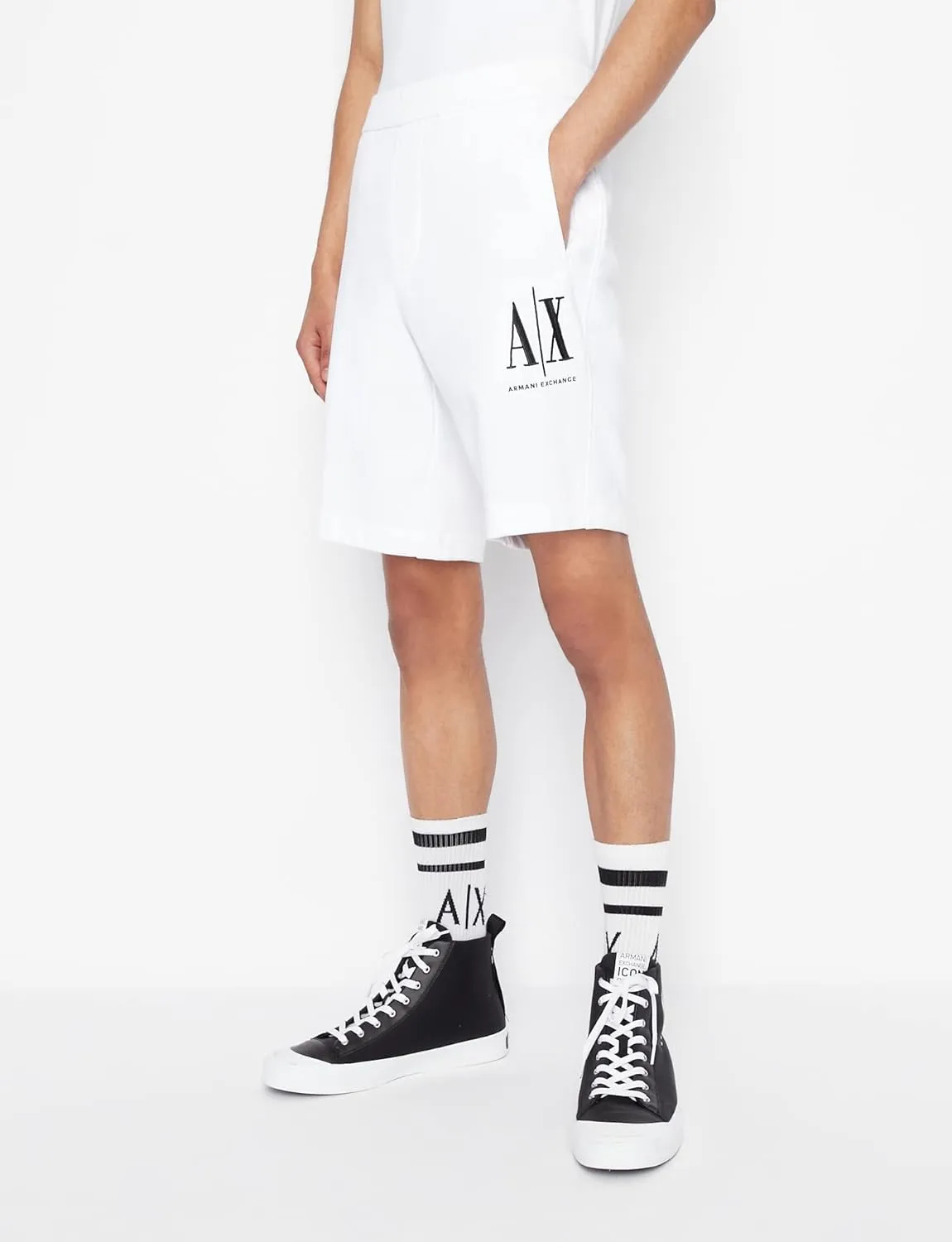 Armani Exchange Men's Icon Project Embroidered Logo Shorts