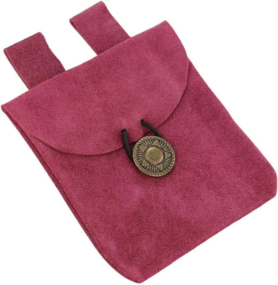 Armory Replicas™ Renaissance Vibes: Medieval Black & Brown Suede Pouches, Conscious Violet & Peaceful Blues Leather Lights