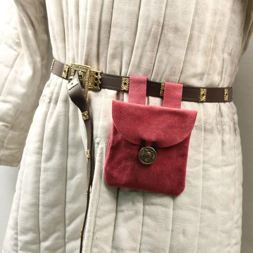 Armory Replicas™ Renaissance Vibes: Medieval Black & Brown Suede Pouches, Conscious Violet & Peaceful Blues Leather Lights