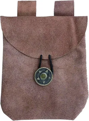 Armory Replicas™ Renaissance Vibes: Medieval Black & Brown Suede Pouches, Conscious Violet & Peaceful Blues Leather Lights