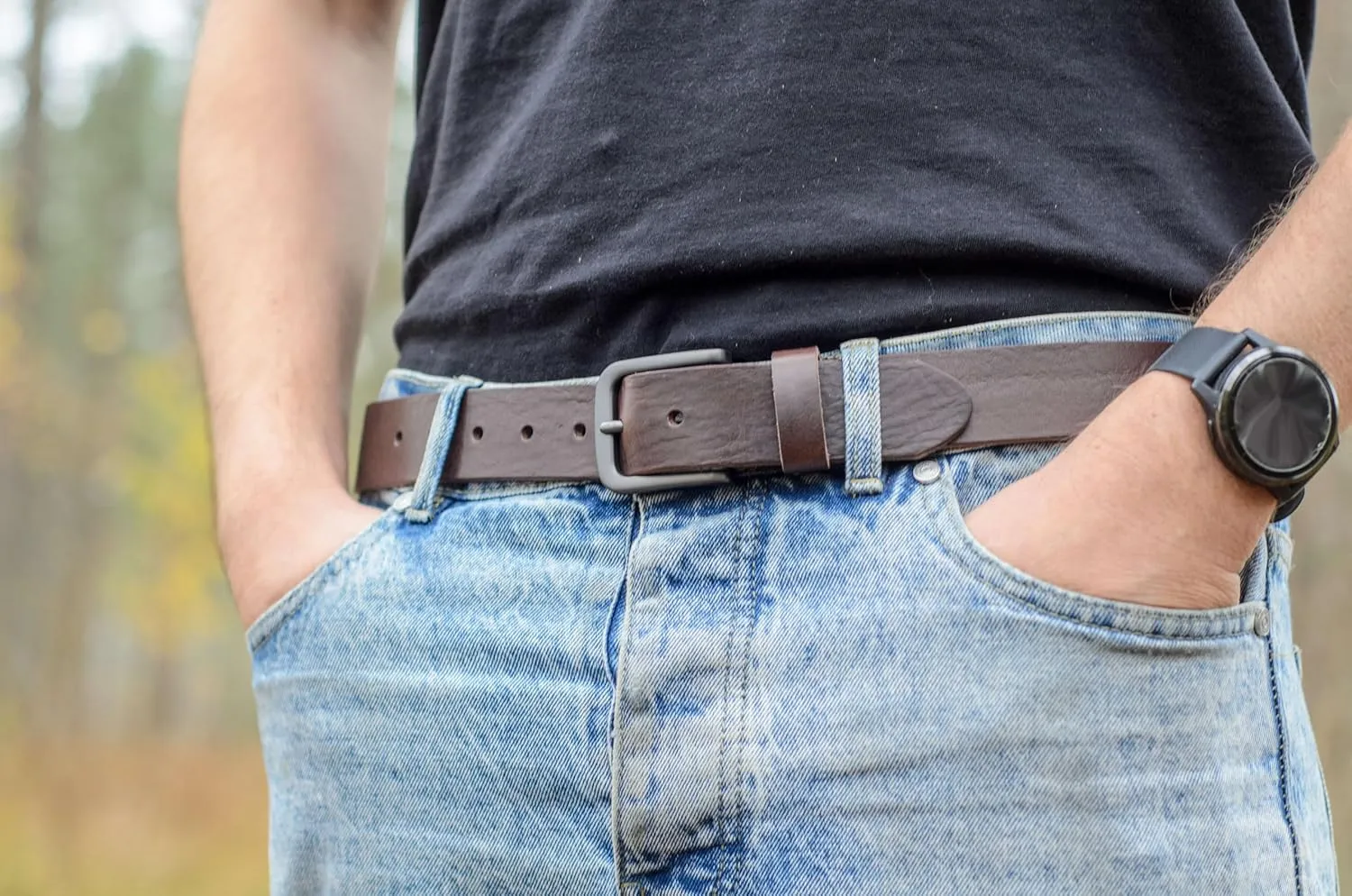 Ashford Ridge Italian Full Grain Leather 34mm Belt Made in England
