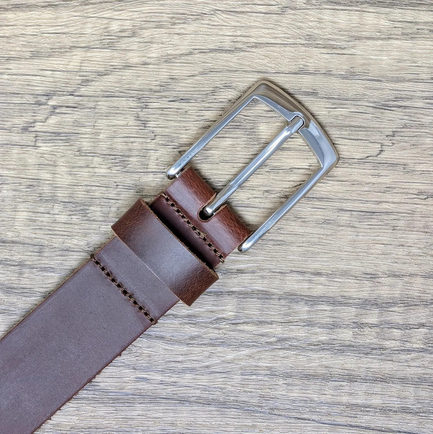 Ashford Ridge Made in England 34mm Full Grain Leather Belt with Classic Buckle